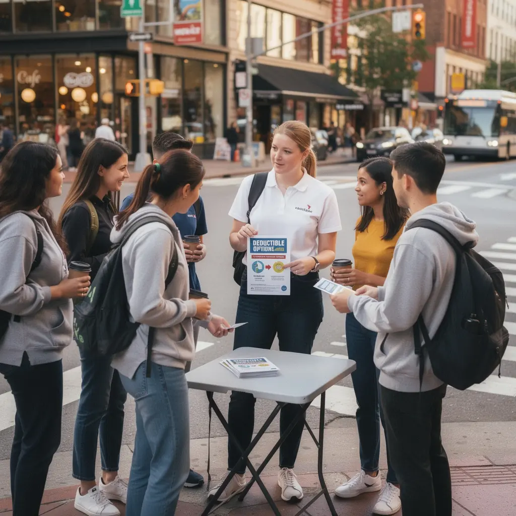 Zespół ekspertów omawiający różne opcje ubezpieczenia samochodowego w biurze doradczym.